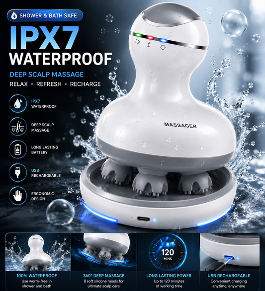 Smart Electric Scalp Massager||4D Electric Scalp Massager || Stress Relief & Hair Care